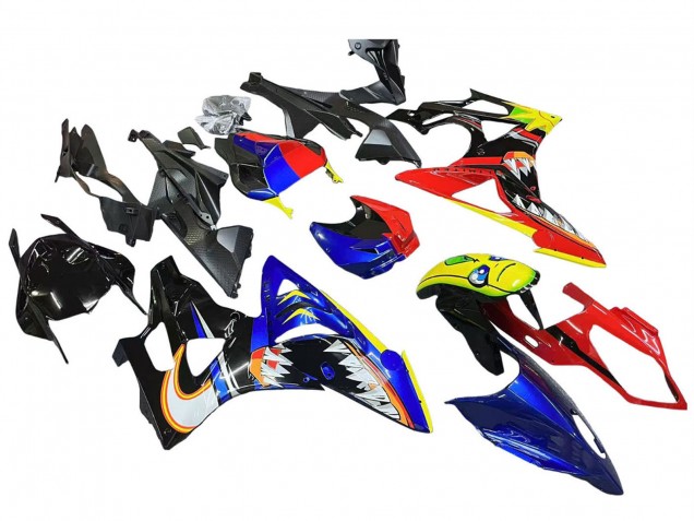 Carenados Moto BMW S1000RR 2009-2014 - Rojo Azul Amarillo Tiburón Fábrica