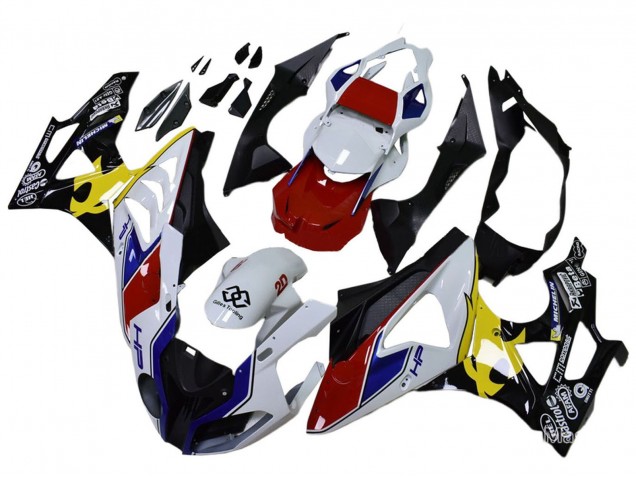 Carenados Moto BMW S1000RR 2009-2014 - Blanco Rojo Amarillo Negro Castrol Fábrica
