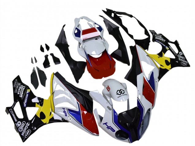 Carenados Moto BMW S1000RR 2009-2014 - Blanco Rojo Amarillo Negro Castrol Fábrica