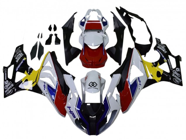 Carenados Moto BMW S1000RR 2009-2014 - Blanco Rojo Amarillo Negro Castrol Fábrica