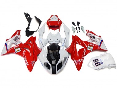 Carenados Moto BMW S1000RR 2009-2014 - Blanco Rojo Fábrica
