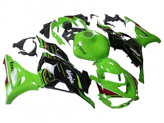 Carenados Moto Kawasaki ZX6R 2023-2025 - Verde Negro Fábrica