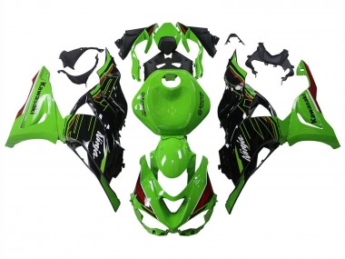 Carenados Moto Kawasaki ZX6R 2023-2025 - Verde Negro Fábrica
