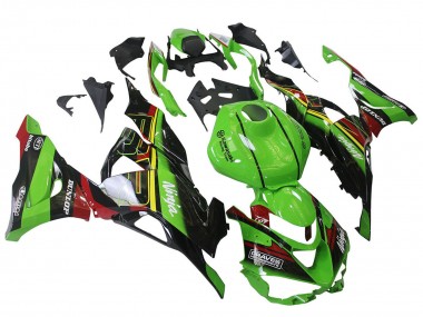 Carenados Moto Kawasaki ZX6R 2023-2025 - Verde Negro Rojo Amarillo Dunlop Fábrica