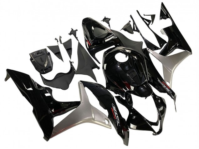 Kits Carenado Moto Honda CBR600RR 2007-2008 - Plata Negro Brillante Fábrica