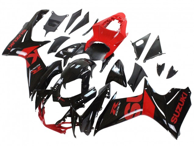 Kits Carenado Moto Suzuki GSXR 600 / GSXR 750 2011-2024 - Rojo Negro Brillante Fábrica