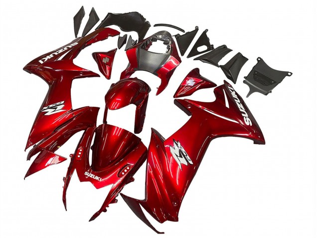 Carenados Moto Suzuki GSXR 600 / GSXR 750 2011-2024 - Rojo Blanco Calcomanía Fábrica