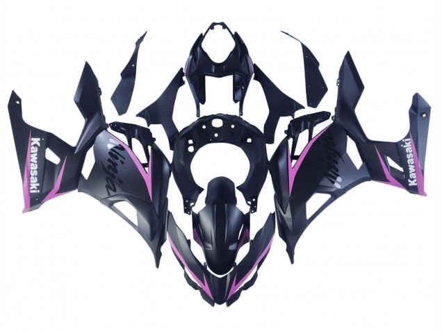 Carenados Moto Kawasaki Ninja 400 2018-2024 - Negro Mate Rosa Fábrica