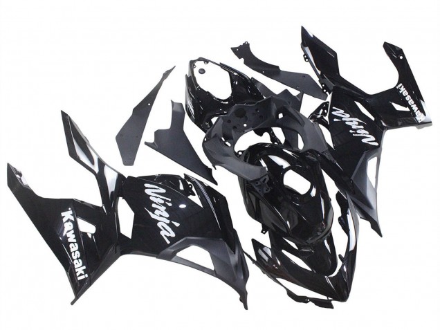 Carenados Moto Kawasaki Ninja 400 2018-2024 - Negro Brillante Negro Mate Blanco Calcomanías Fábrica