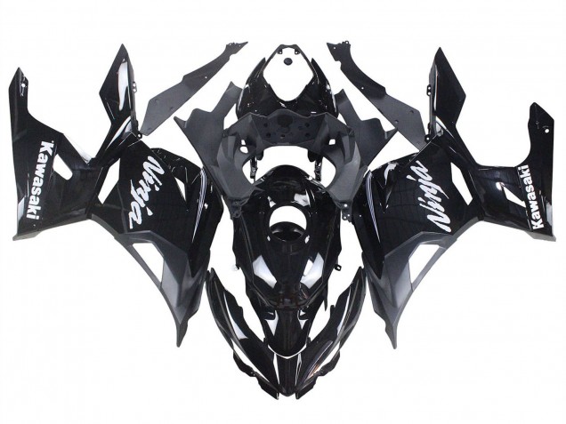 Carenados Moto Kawasaki Ninja 400 2018-2024 - Negro Brillante Negro Mate Blanco Calcomanías Fábrica