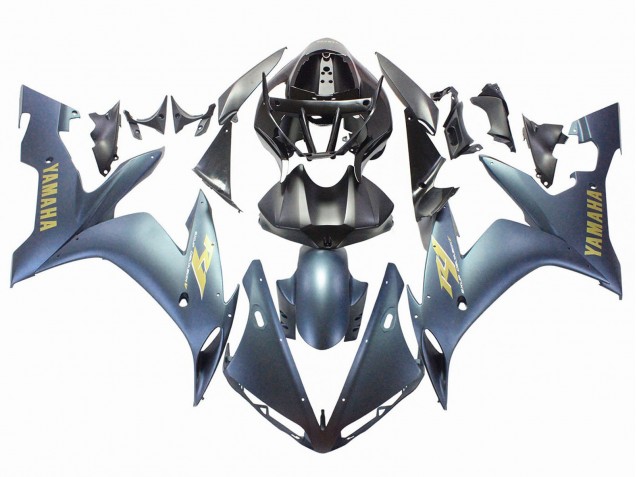 Carenados Moto Yamaha YZF 1000 R1 2004-2006 - Azul Oscuro Oro Calcomanías Fábrica