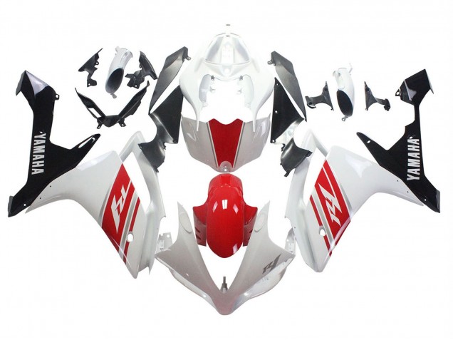 Carenado Moto Yamaha YZF 1000 R1 2007-2008 - Blanco Rojo Negro Fábrica