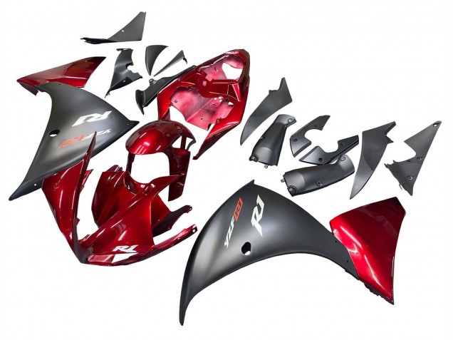 Carenados Moto Yamaha YZF 1000 R1 2009-2011 - Rojo Negro Mate Fábrica