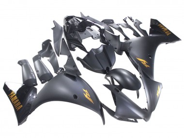 Carenados Moto Yamaha YZF 1000 R1 2012-2014 - Negro Mate Oro Calcomanías Fábrica