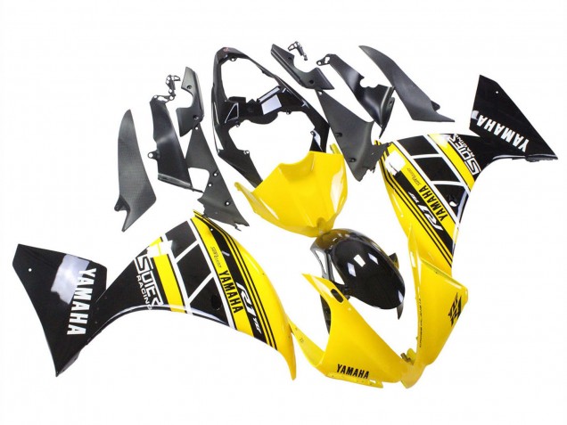 Carenados Moto Yamaha YZF 1000 R1 2012-2014 - Amarillo Blanco Negro Fábrica