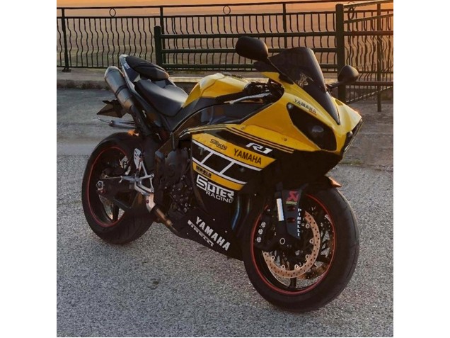 Carenados Moto Yamaha YZF 1000 R1 2012-2014 - Amarillo Blanco Negro Fábrica