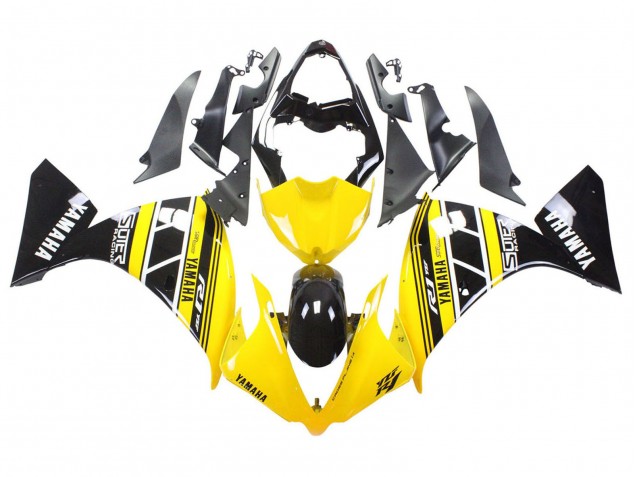 Carenados Moto Yamaha YZF 1000 R1 2012-2014 - Amarillo Blanco Negro Fábrica