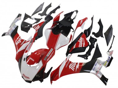 Carenados Moto Yamaha YZF 1000 R1 2020-2025 - Blanco Rojo Negro Milwaukee Fábrica