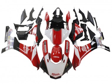 Carenados Moto Yamaha YZF 1000 R1 2020-2025 - Blanco Rojo Negro Milwaukee Fábrica