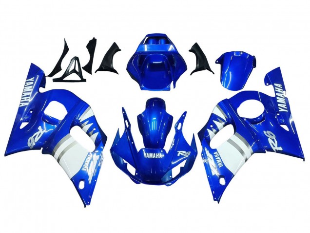 Carenados Moto Yamaha YZF 600 R6 1998-2002 - Azul Blanco Fábrica