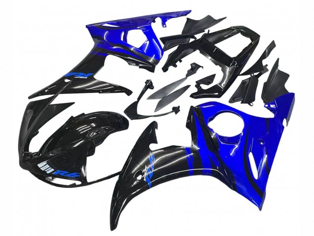 Carenados Moto Yamaha YZF R6S 2006-2009 - Azul Negro Brillante Fábrica