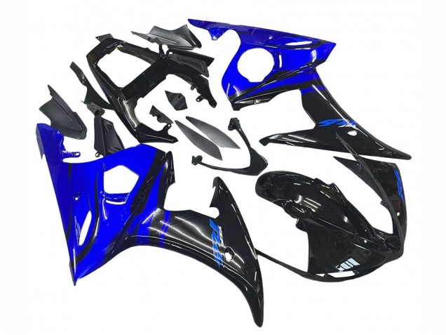 Carenados Moto Yamaha YZF R6S 2006-2009 - Azul Negro Brillante Fábrica