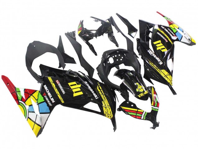 Carenados Moto Kawasaki EX300 2013-2024 - Negro Brillante Amarillo Rojo Verde Azul Blanco Fábrica