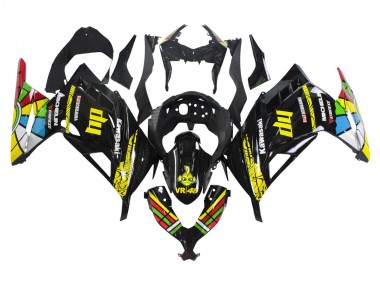 Carenados Moto Kawasaki EX300 2013-2024 - Negro Brillante Amarillo Rojo Verde Azul Blanco Fábrica