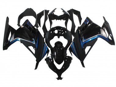 Carenados Moto Kawasaki EX300 2013-2024 - Negro Brillante Azul Fábrica