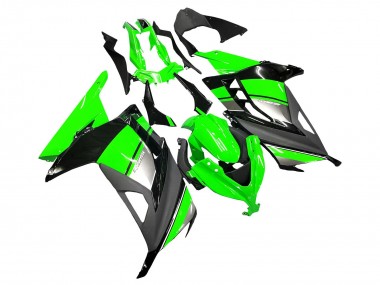 Carenados Moto Kawasaki EX300 2013-2024 - Verde Plata Negro Fábrica