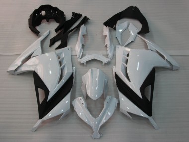 Carenados Moto Kawasaki EX300 2013-2024 - Blanco Brillante Negro Fábrica