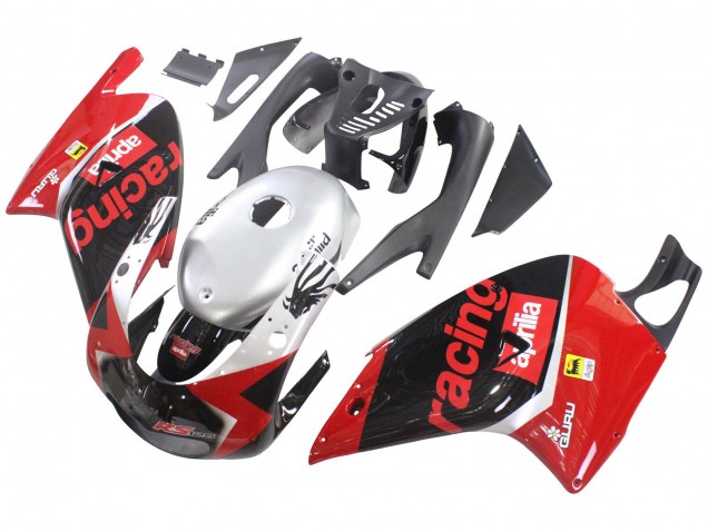 Carenados Moto Aprilia RS125 2000-2005 - Rojo Negro Plata Carrera Fábrica