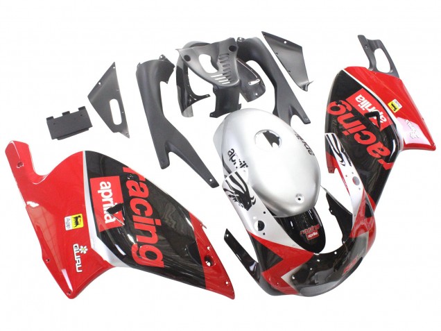 Carenados Moto Aprilia RS125 2000-2005 - Rojo Negro Plata Carrera Fábrica