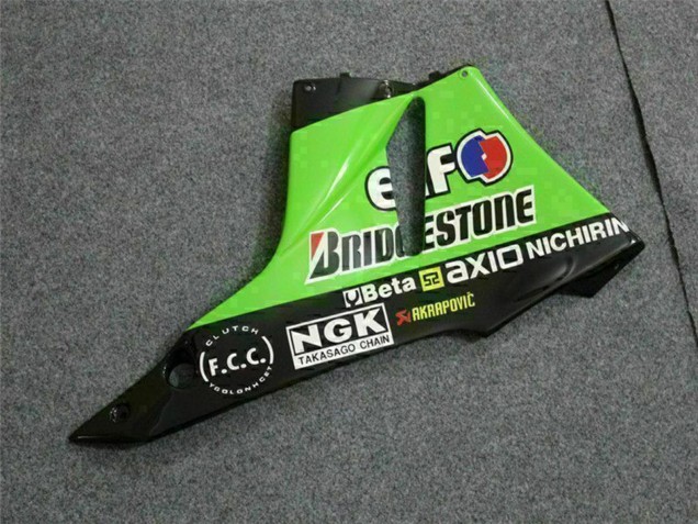 Carenados Moto Kawasaki ZX6R 2009-2012 - Verde Negro Brillante Elf Touch4 Bridgestone Fábrica