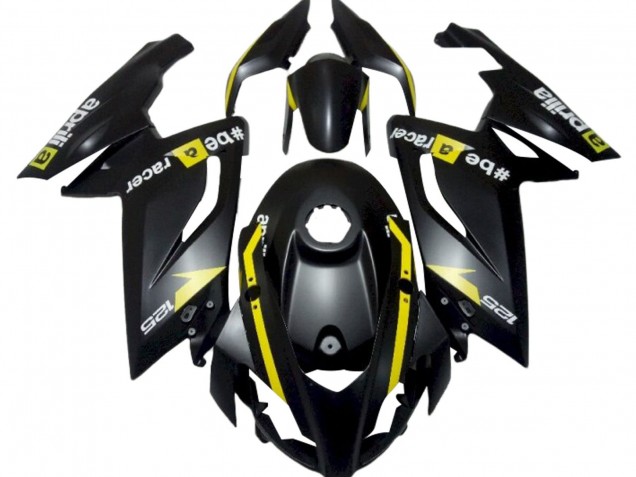 Carenados Moto Aprilia RS125 2006-2011 - Negro Mate Amarillo Fábrica
