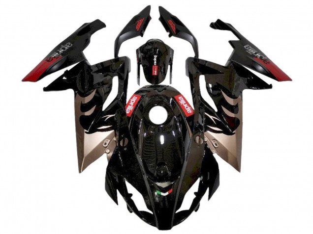 Carenados Moto Aprilia RS125 2006-2011 - Negro Brillante Rojo Fábrica