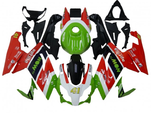 Carenados Moto Aprilia RS125 2006-2011 - Verde Blanco Rojo Negro Fábrica