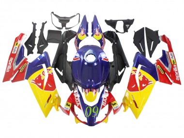Carenados Moto Aprilia RS125 2006-2011 - Amarillo Azul Oscuro Rojo Bull Fábrica