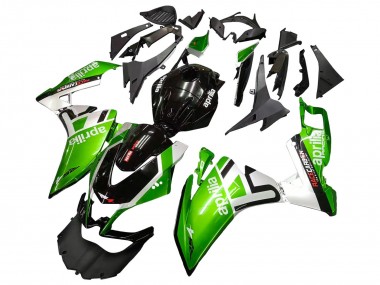 Carenados Moto Aprilia RS4 50 125 2012-2018 - Blanco Verde Negro Brillante Fábrica