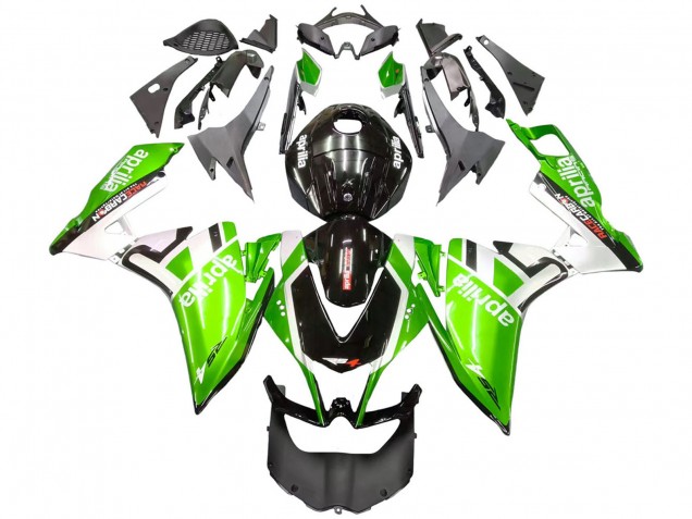 Carenados Moto Aprilia RS4 50 125 2012-2018 - Blanco Verde Negro Brillante Fábrica