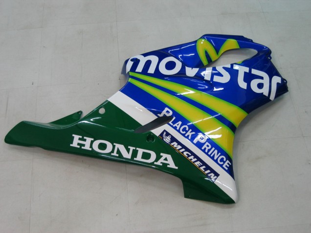 Carenados Moto Honda CBR600 F4i 2004-2007 - Azul Amarillo Verde MoviStar Fábrica