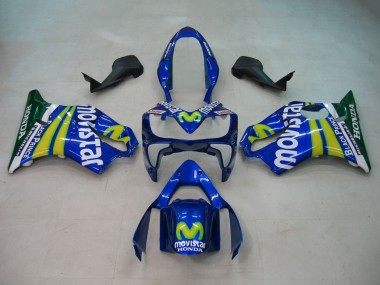 Carenados Moto Honda CBR600 F4i 2004-2007 - Azul Amarillo Verde MoviStar Fábrica