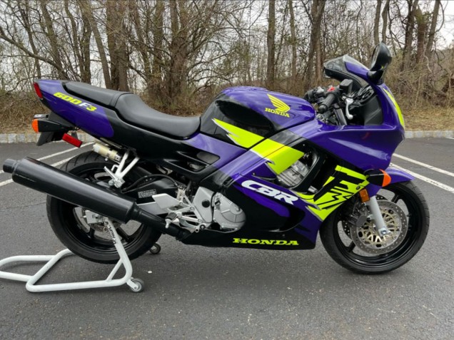 Carenados Moto Honda CBR600 F3 1995-1996 - Azul Neon Amarillo Fábrica