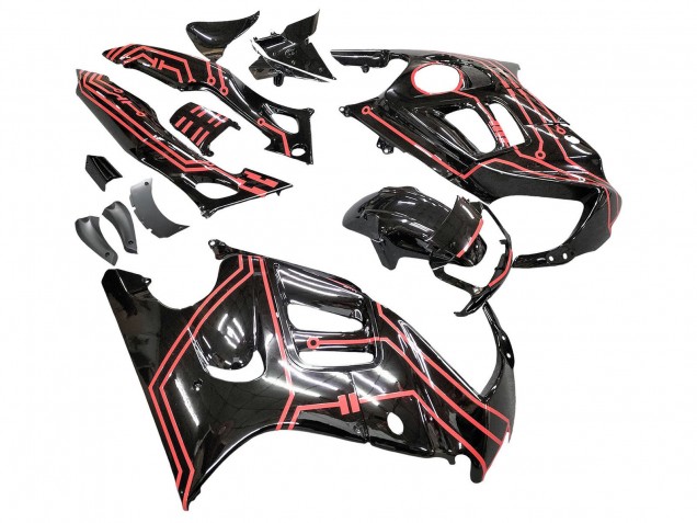 Kits Carenado Moto Honda CBR600 F3 1997-1998 - Rojo Negro Brillante Fábrica