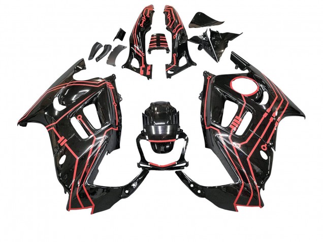 Kits Carenado Moto Honda CBR600 F3 1997-1998 - Rojo Negro Brillante Fábrica