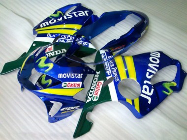 Carenados Moto Honda CBR600 F4 1999-2000 - Azul Amarillo Verde MoviStar Castrol Fábrica