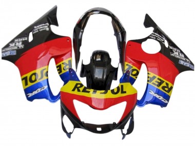 Carenados Moto Honda CBR600 F4 1999-2000 - Rojo Amarillo Azul Negro Brillante Repsol Fábrica