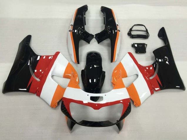 Carenados Moto Honda CBR900RR 893 1994-1995 - Naranja Blanco Rojo Negro Brillante Fábrica
