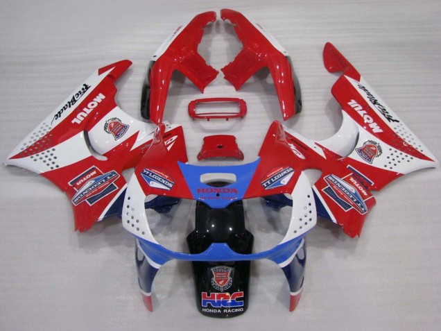 Carenados Moto Honda CBR900RR 893 1994-1995 - Blanco Rojo Azul Claro Motul Fábrica
