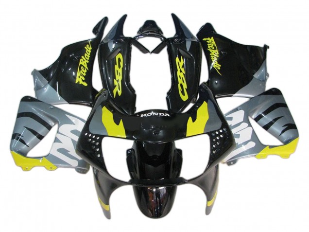 Carenados Moto Honda CBR900RR 919 1998-1999 - Plata Amarillo Negro Brillante Fireblade Fábrica